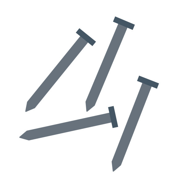 指甲。一堆金属建筑工具。图片下载