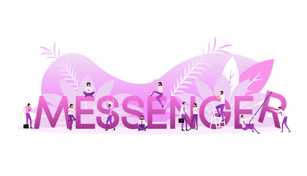 按钮与信使标志的人。社交媒体喜欢图标概念。图片下载