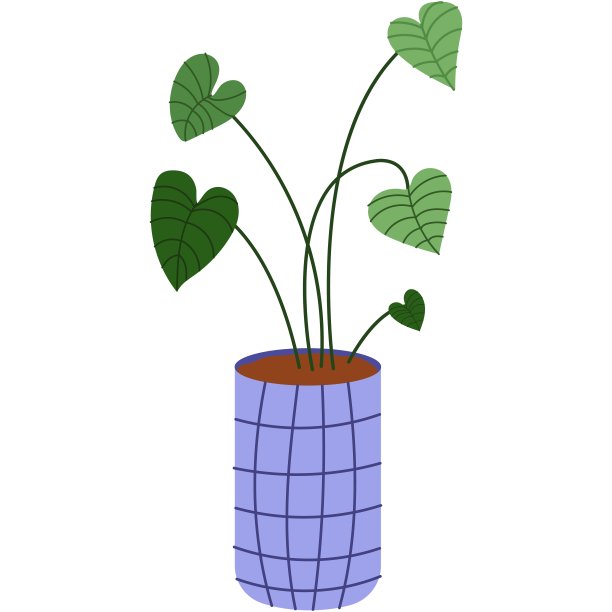 植物矢量花盆图标绿色花盆图片下载