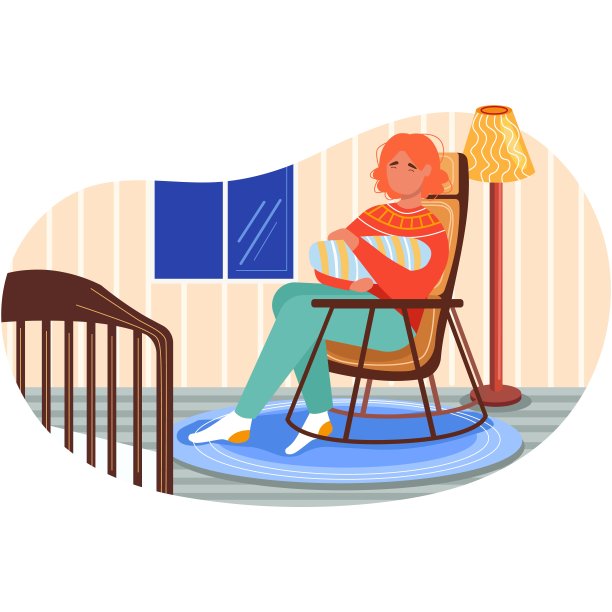 摇动的女人手上的婴儿矢量图标卡通图片下载