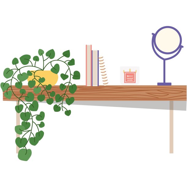 房间架子平面插图家内部矢量图片下载