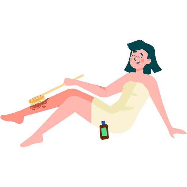 女人使用自然美容化妆品矢量图标图片下载