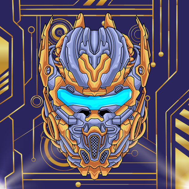 机械机器人定制设计头部图片下载