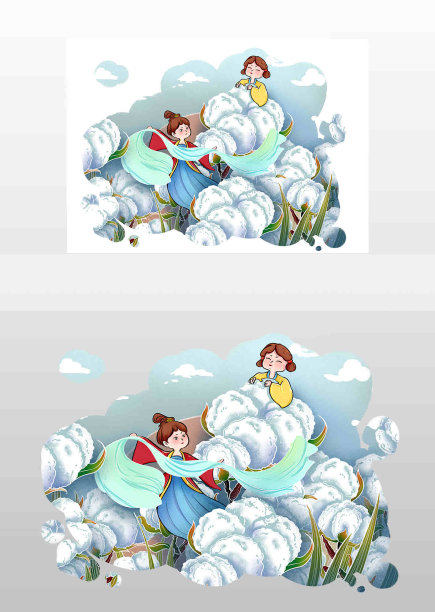 棉花寒露布匹图片下载