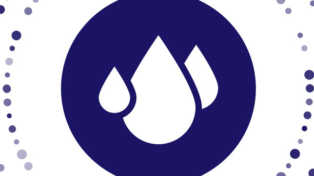 蓝色水滴图标孤立在白色背景图片下载