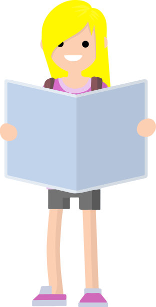 年轻女孩手里拿着一张大地图图片下载