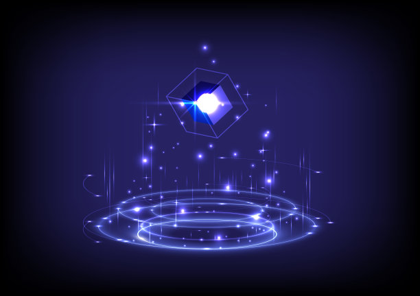 产品显示界面。霓虹灯圆形照明底座。传送门和全息影像科学的未来。科幻在发光的HUD技术投影仪。魔幻游戏中的魔法门。技术传送讲台图片下载