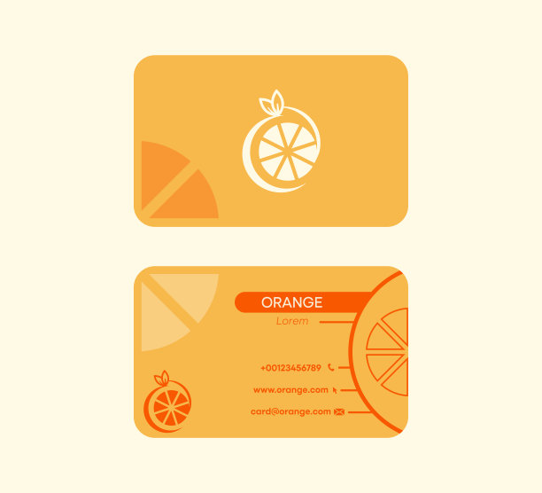 橙色图标。关于橙色的名片。图片下载