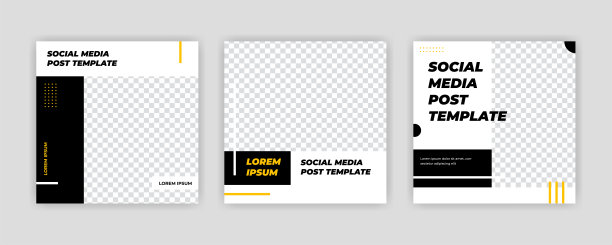 独特的现代编辑社交媒体旗帜模板。任何人都可以在社交媒体上使用这个简单的设计推广网页横幅。现代优雅的销售和折扣促销-矢量。图片下载