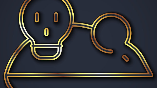 金线实验鼠标图标孤立上图片下载