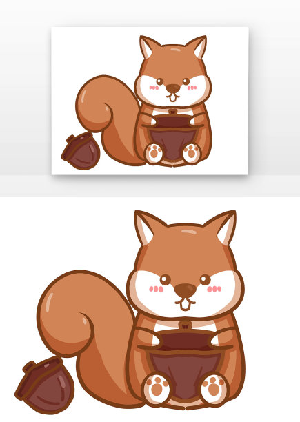 卡通节日秋分秋天松鼠动物图片下载