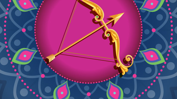 快乐的杜塞赫拉节日海报设计图片下载