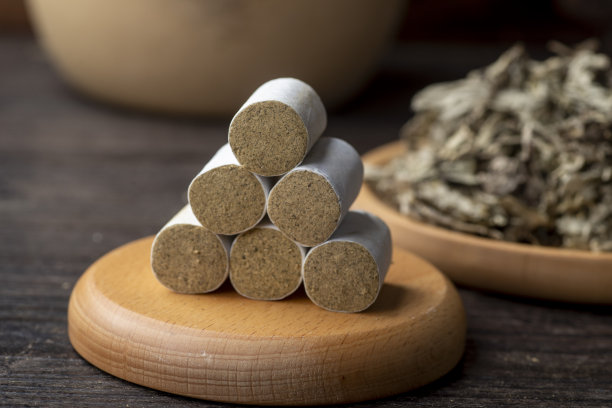 艾灸与中草药的背景图片下载