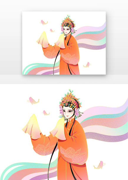 国潮唱戏女人图片下载