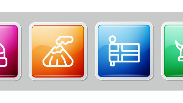 设置线无檐帽冰岛火山旗和图片下载