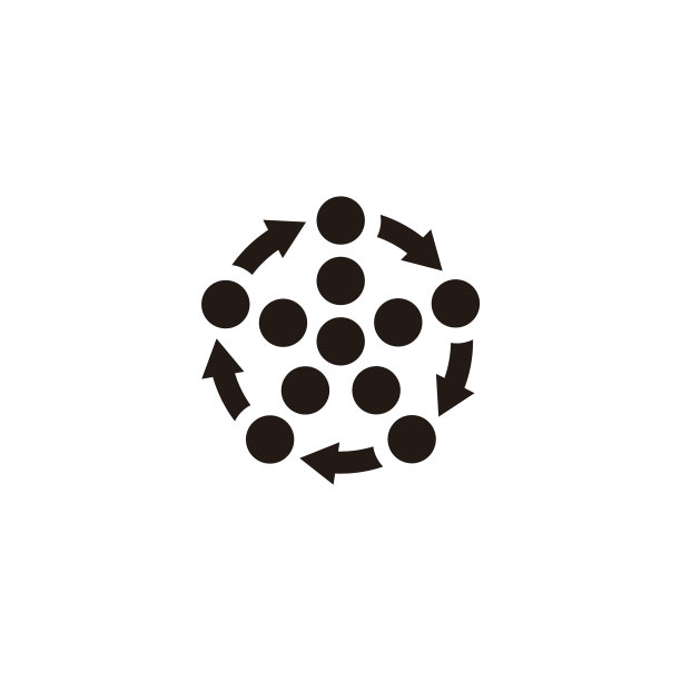 圆形物体旋转过程箭头标志图片下载