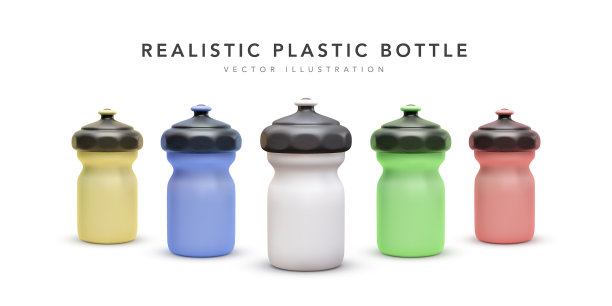 一套运动营养3d现实饮料瓶图片下载