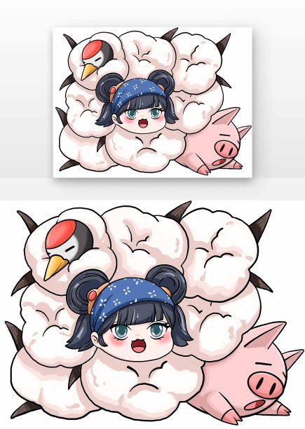 在棉花堆里玩耍图片下载