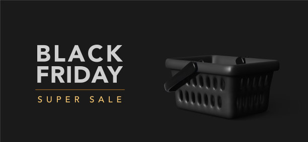 黑色星期五的横幅销售现实的黑色图片下载