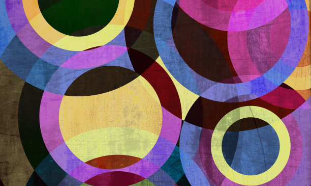 抽象简约的现代几何背景-圆圈-股票插图图片下载