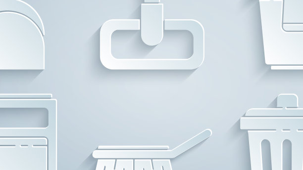 设置刷子用于清洁抹布厨房的桶图片下载