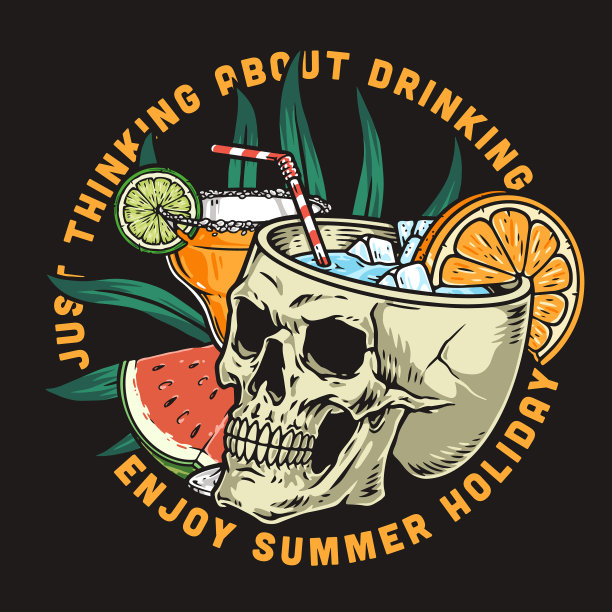 夏天喝彩色传单佳酿图片下载