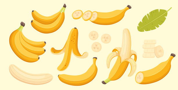 一套卡通黄香蕉单图片下载