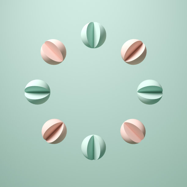 多色粉彩抽象背景3D渲染图片下载