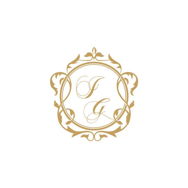 Ig初始婚礼邀请函优雅图文图片下载