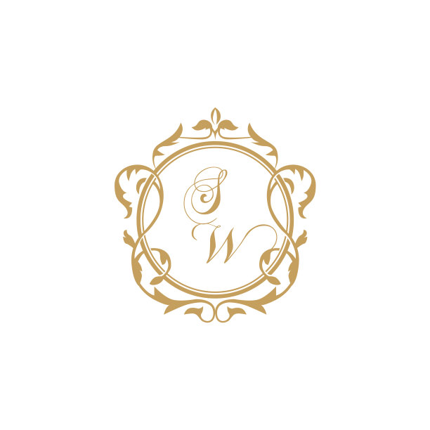 Sw初始婚礼邀请函优雅图文图片下载