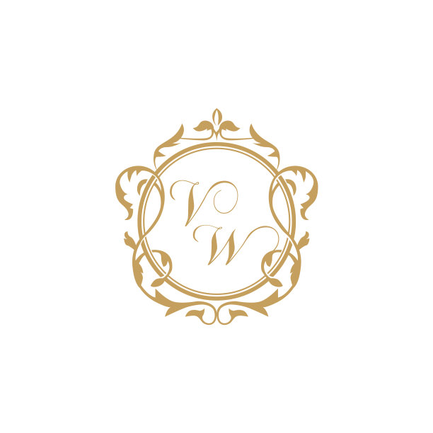 大众最初的婚礼邀请函优雅的图形图片下载