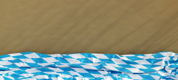 啤酒节的背景。巴伐利亚蓝白旗、旗帜。图片下载