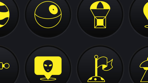 设置射线枪外星月亮与旗帜盒飞行图片下载