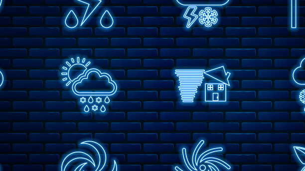 集线风车云与雪与雨图片下载