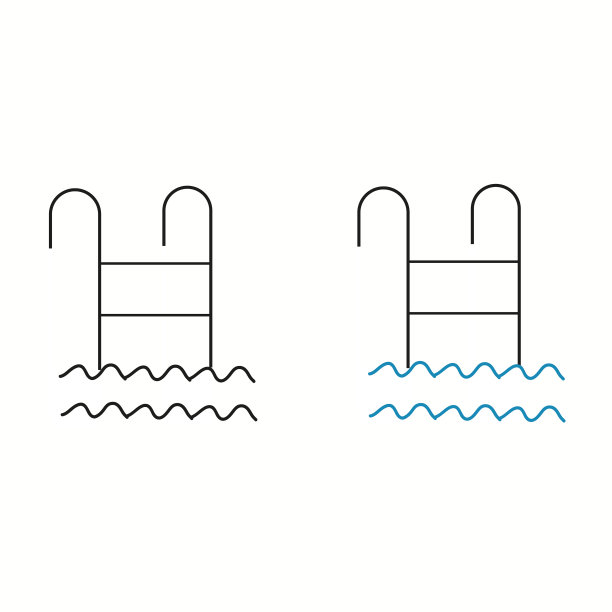 游泳池简单图标图片下载