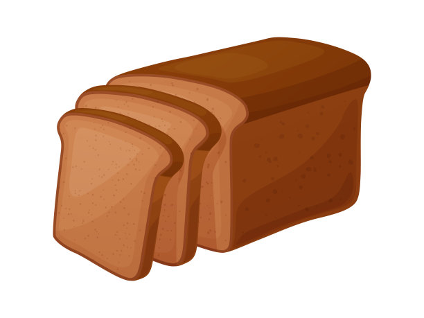 新鲜的面包。面包店吃早餐。烘焙、糕点设计的元素。图片下载