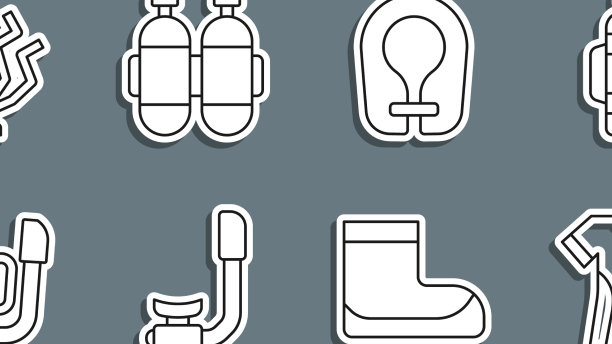 为潜水服安装摄影相机图片下载