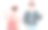 穿着韩服的一名女子和一名男子做着指路的手势。图片下载