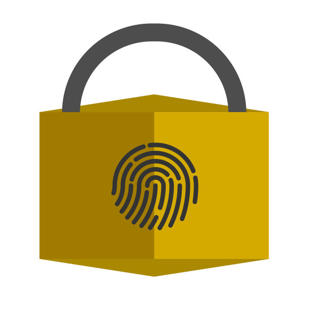 万能钥匙上的指纹，矢量图片下载