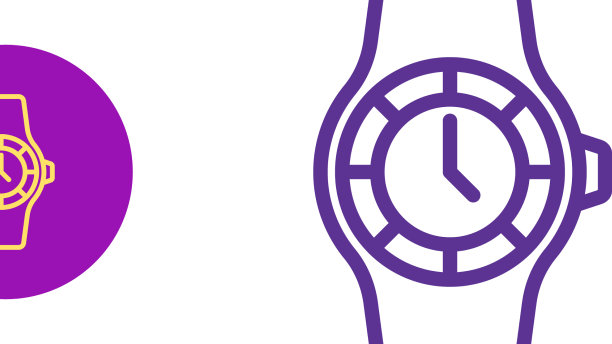 设置腕表线图标孤立在白色上图片下载