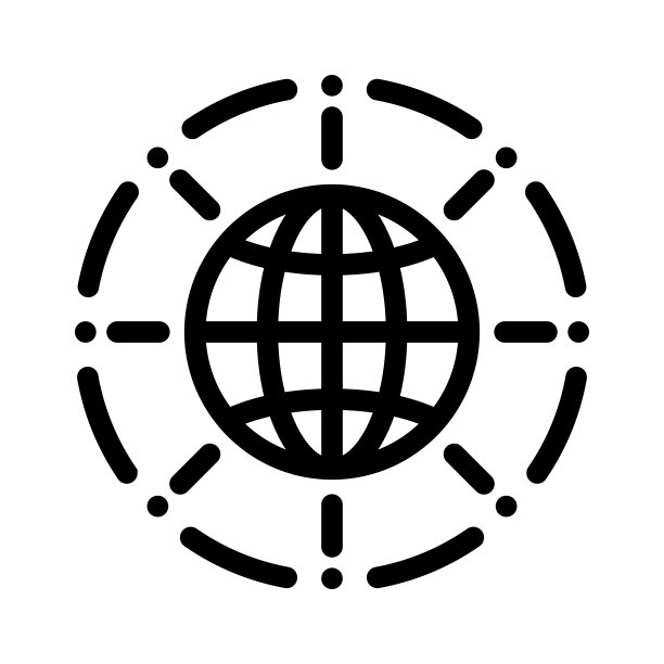 全球网络图标。全球科技或社交网络矢量插图图片下载