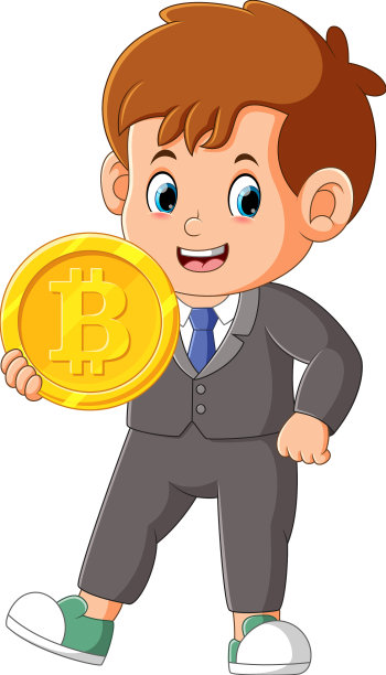 办公室勤杂工和大比特币摆得很好图片下载