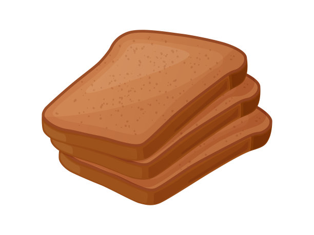 新鲜的面包。面包店吃早餐。烘焙、糕点设计的元素。图片下载