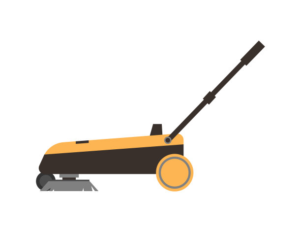 用于清洁和整理空间或办公室的吸尘器。家用隔离电子技术。带把手的吸尘器型号。平面样式的矢量图片下载