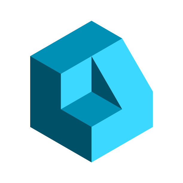 三维立方体几何形状。建筑、建筑、施工理念。图片下载