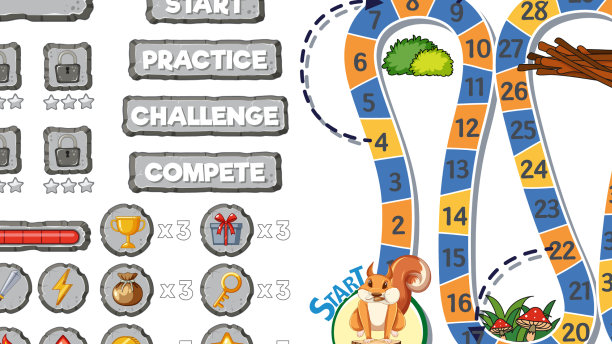 游戏元素模板设计集图片下载