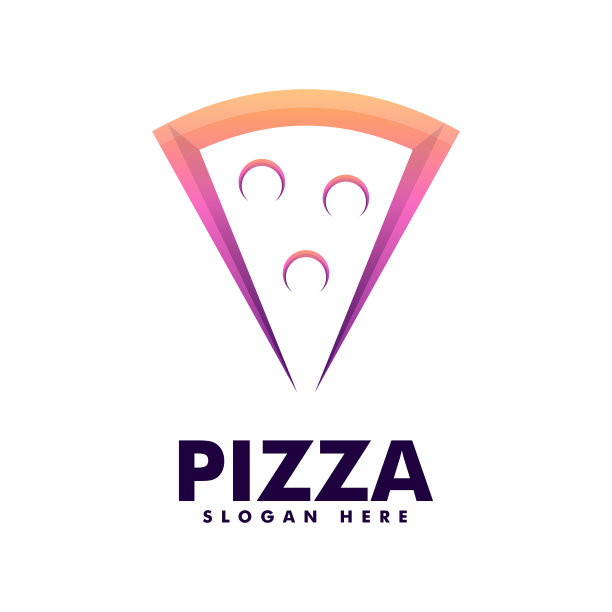 标志披萨渐变多彩风格图片下载