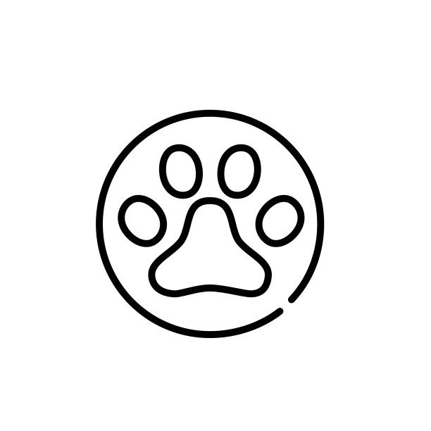 宠物店或动物保健标志爪在一个图片下载