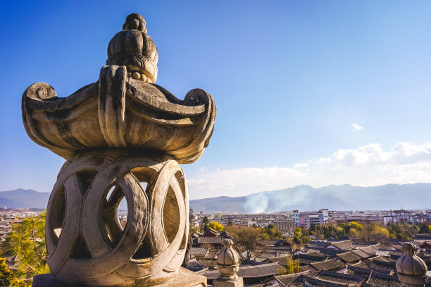 古城风景在沐的驻地丽江古城图片下载