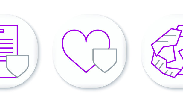 设置线皱纸球与盾的合同图片下载